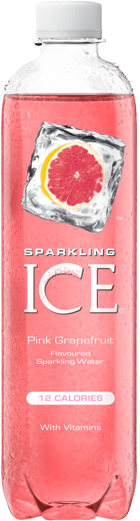 Sparkling Ice Pink Grapefruit Flavored Water PNG