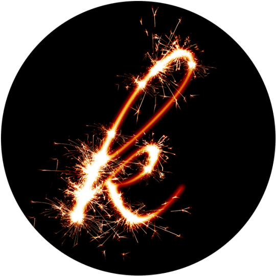 Sparkling Letter K PNG