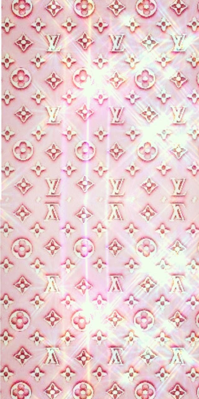 Sparkling Louis Vuitton Pink Background