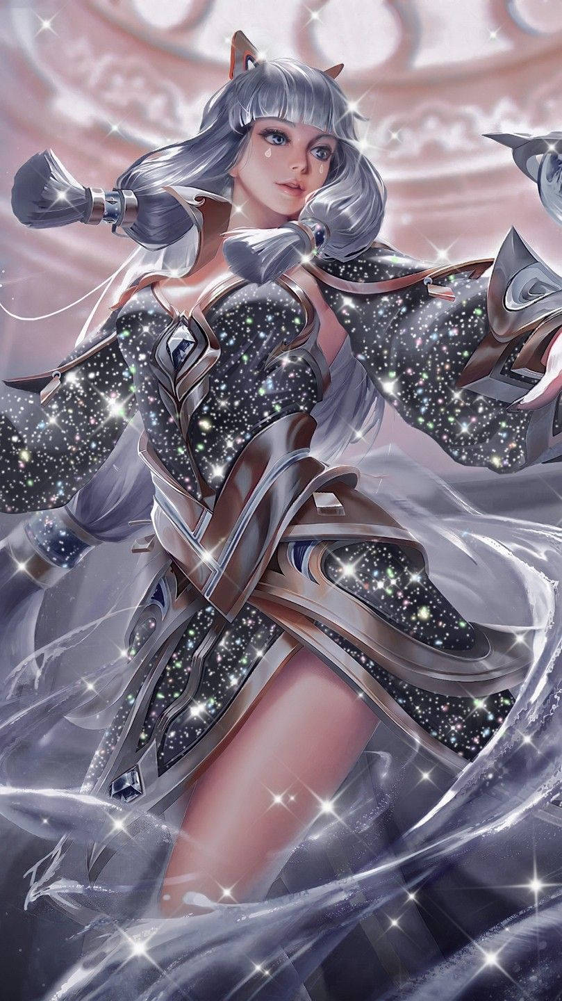 Sparkling Mobile Legends Guinevere Amethyst Dance Wallpaper