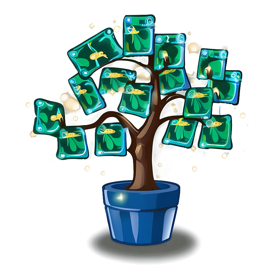 Sparkling Money Tree Png Baj PNG