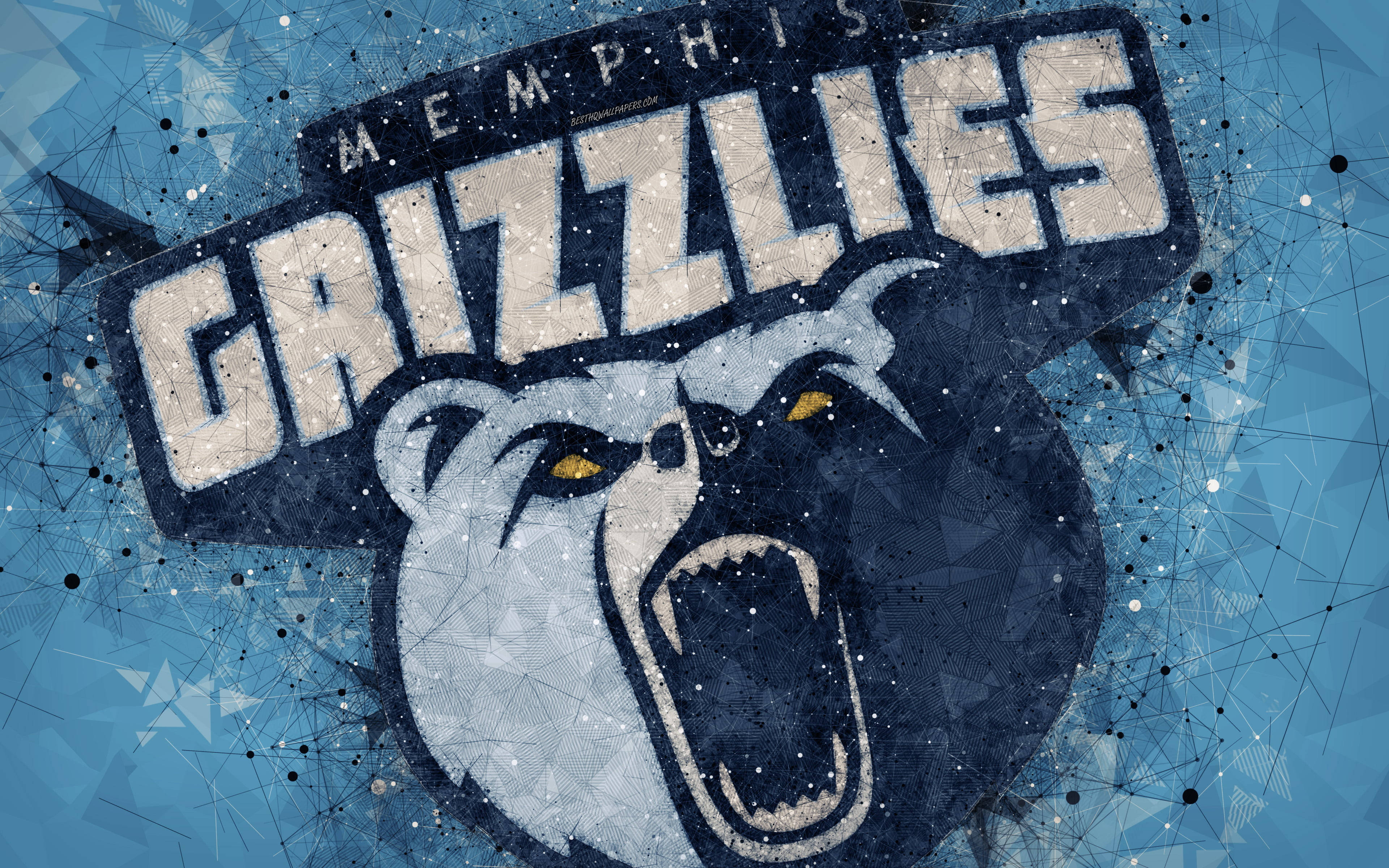 Sparkling Nba Memphis Grizzlies Logo Wallpaper
