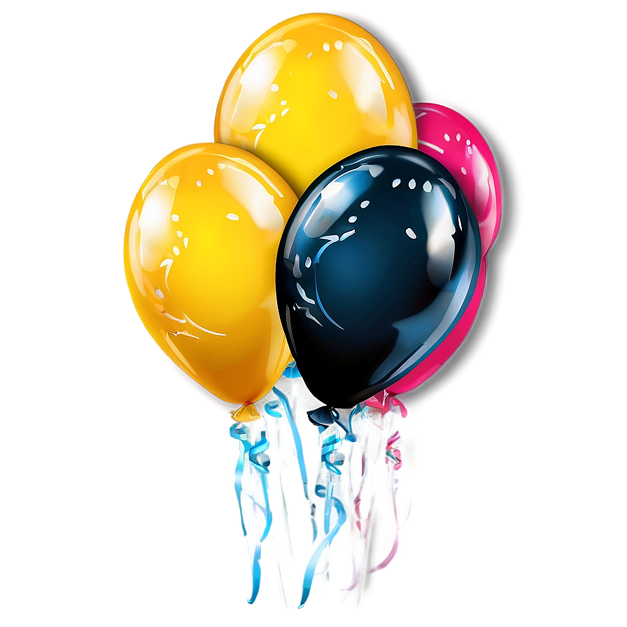 Sparkling New Year Balloon Png 1 PNG