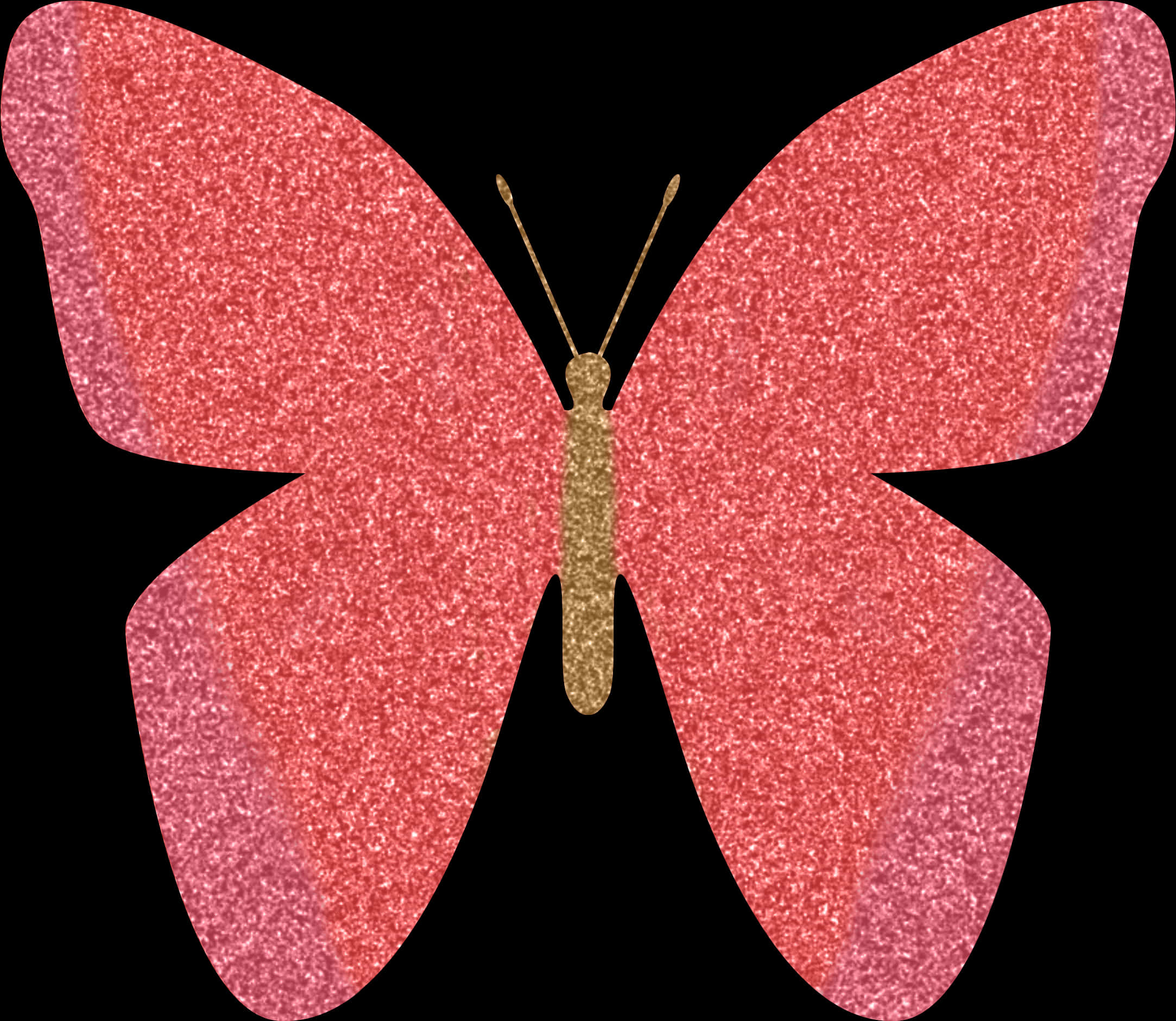 Sparkling Pink Butterfly Glitter PNG