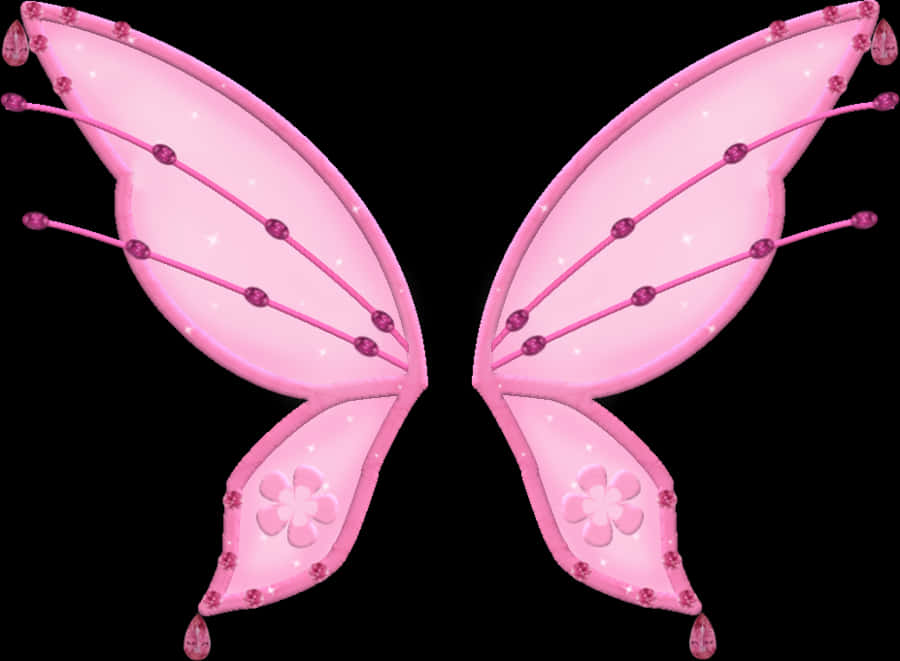 Download Sparkling Pink Butterfly Graphic | Wallpapers.com