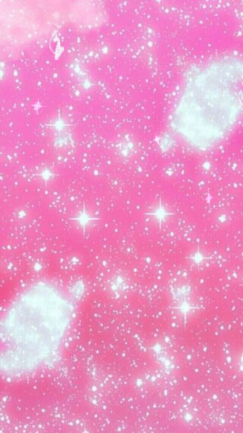 Sparkling Pink Clouds Background Wallpaper