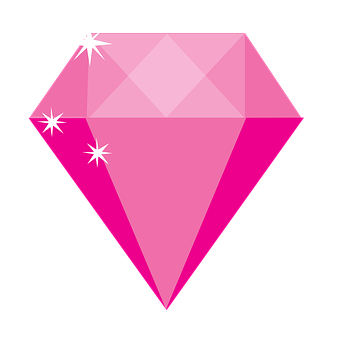 Sparkling Pink Diamond Graphic PNG