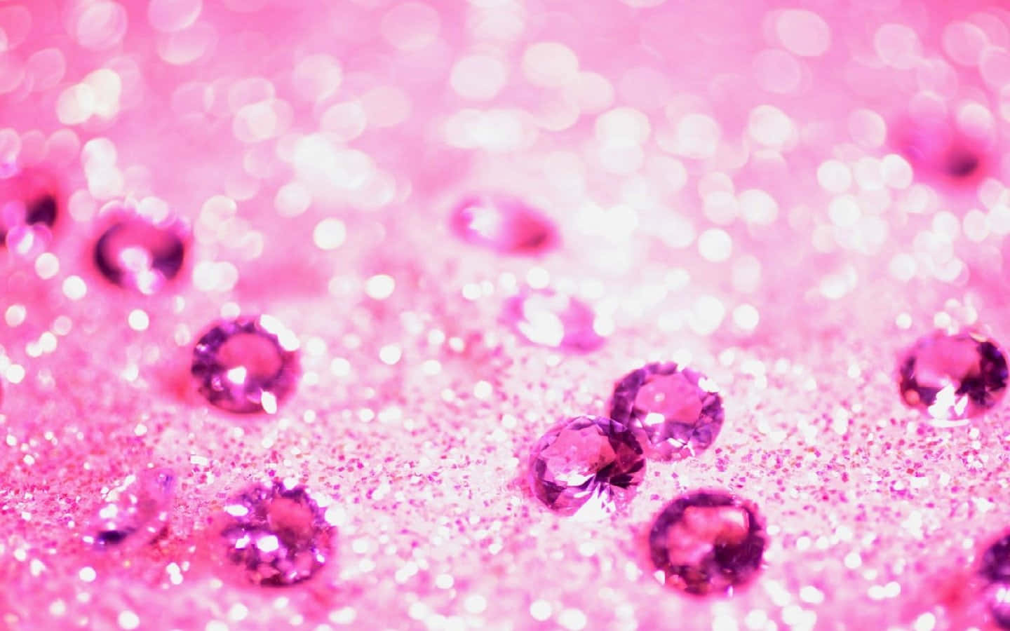 Sparkling Pink Gems Background Wallpaper