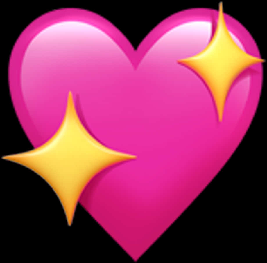 Sparkling Pink Heart Emoji PNG
