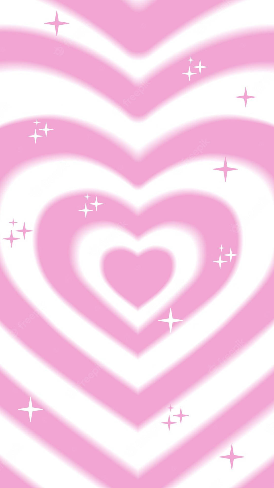 Sparkling Pink Wildflower Heart Background