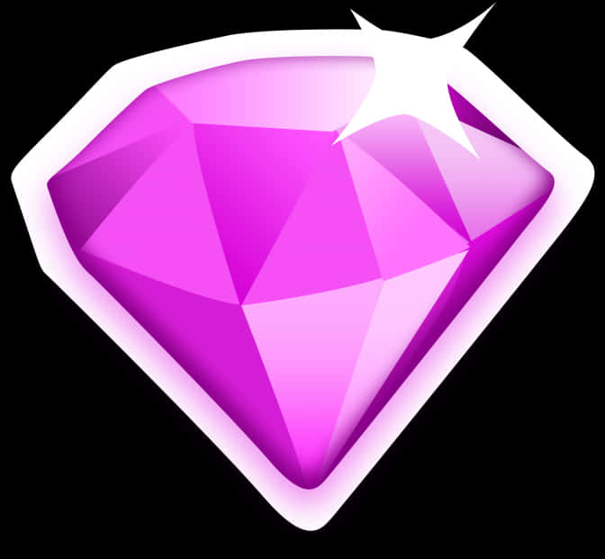 Sparkling Purple Diamond Graphic PNG