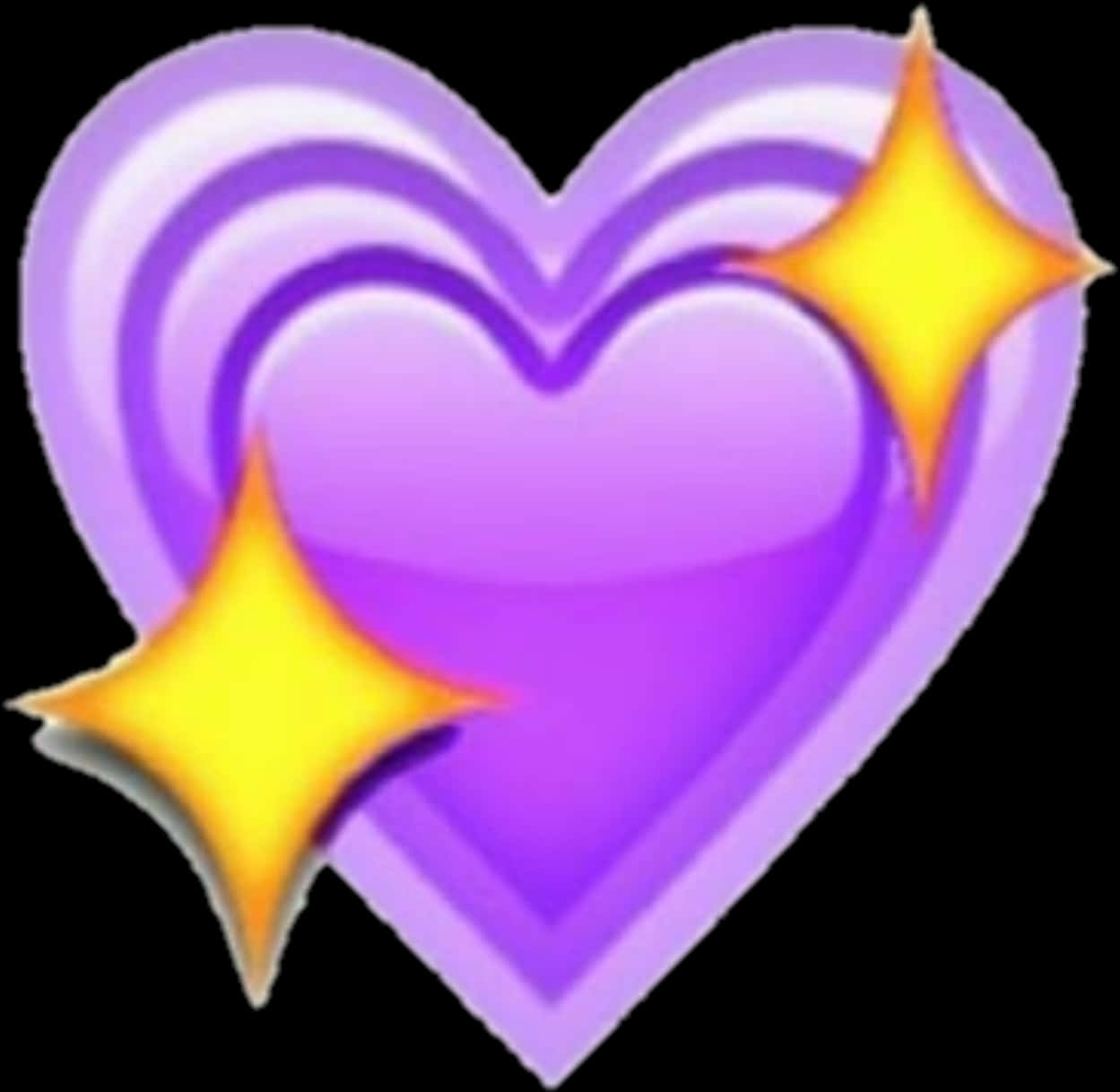 Sparkling Purple Heart Emoji PNG