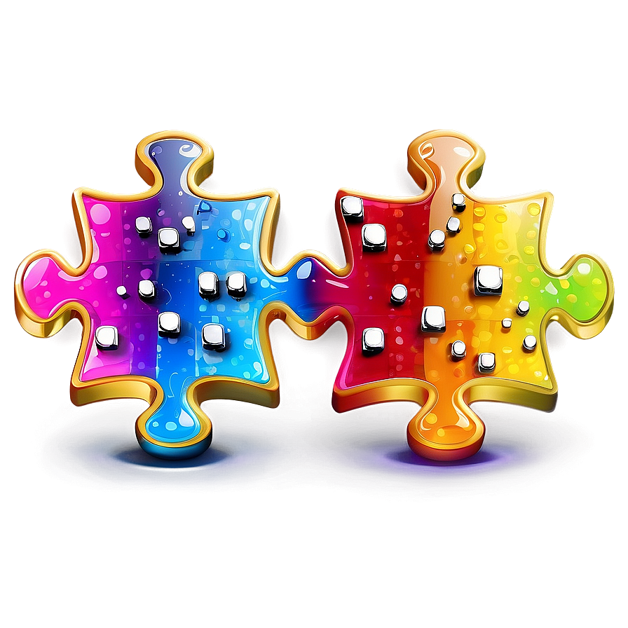 Sparkling Puzzle Pieces Png Nin PNG