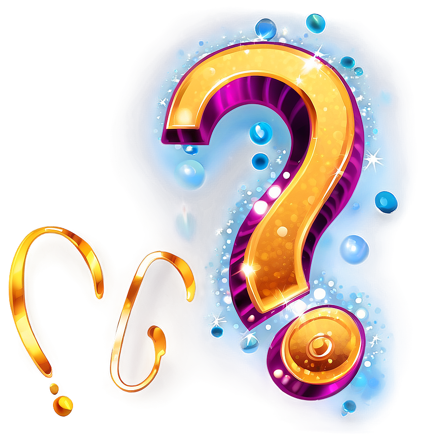 Sparkling Question Mark Transparent Png 05262024 PNG