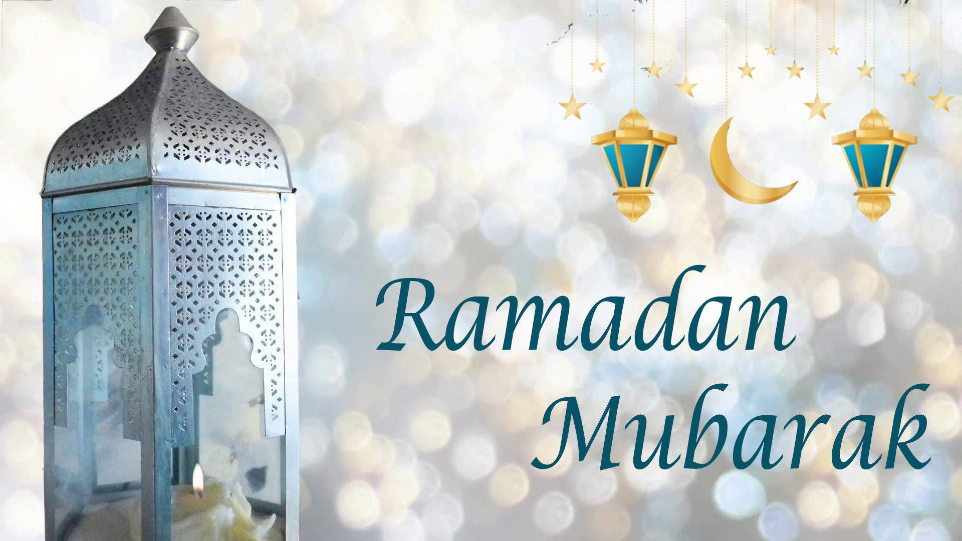 Download Sparkling Ramadan Mubarak Wallpaper 