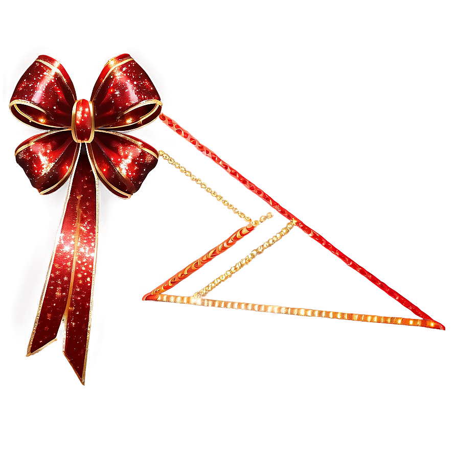 Sparkling Red Bow Png Mek17 PNG