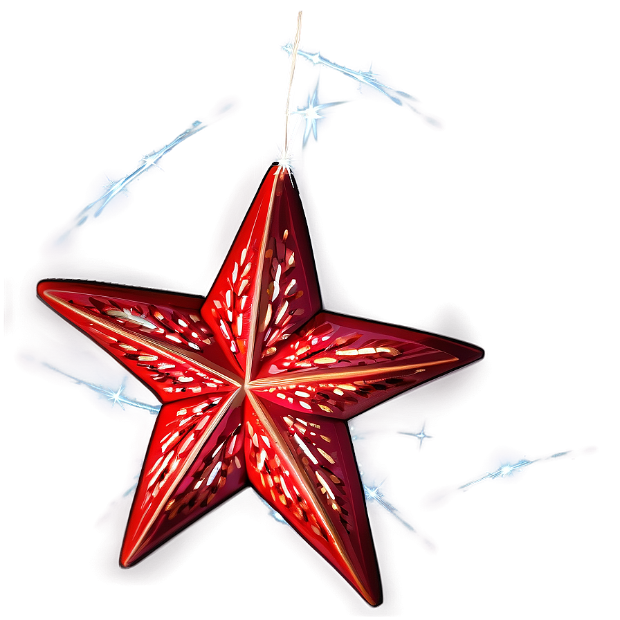 Sparkling Red Star Png Xhc PNG