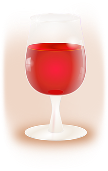 Sparkling Red Wine Glass PNG