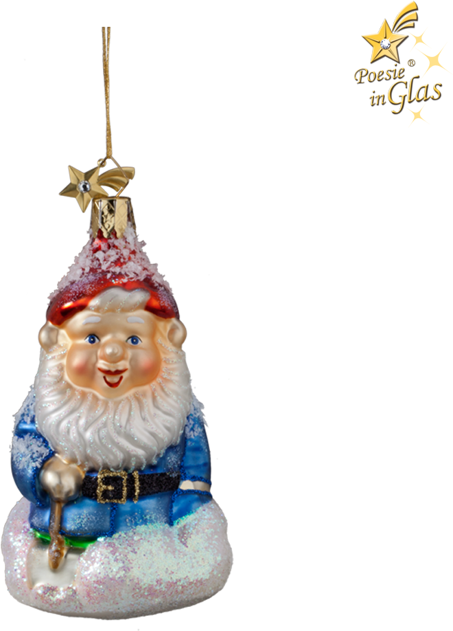 Sparkling Santa Christmas Ornament PNG