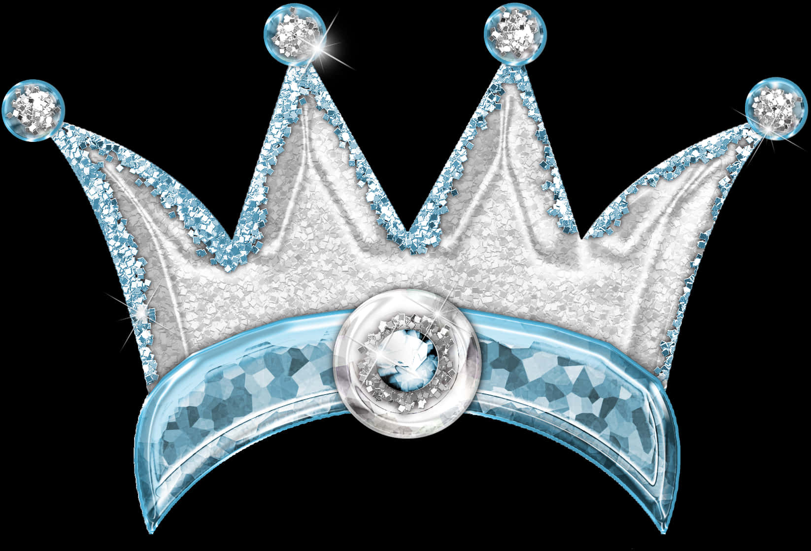 Download Sparkling Silver Blue Princess Crown | Wallpapers.com