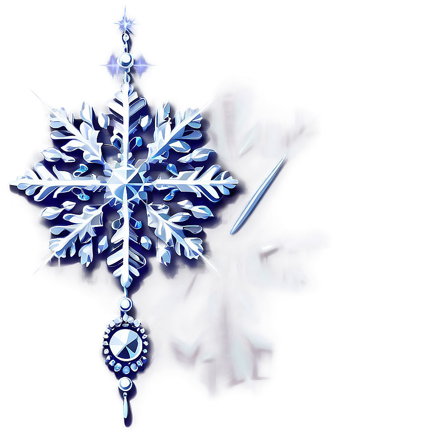 Sparkling Snowflake Decoration Png Mhp60 PNG