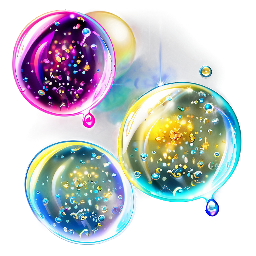 Sparkling Soap Bubbles Png Cmq PNG