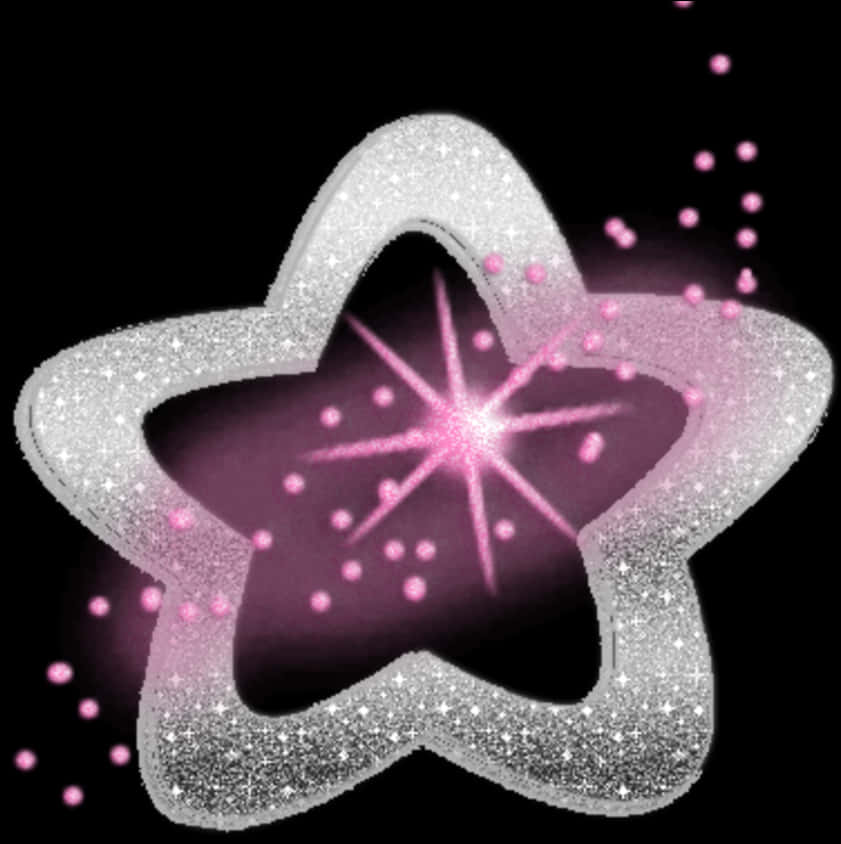 Sparkling Star Glitter Effect PNG