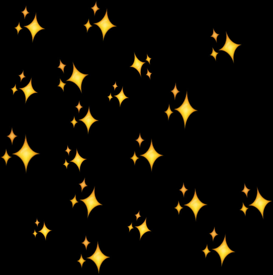 Sparkling Stars Pattern PNG