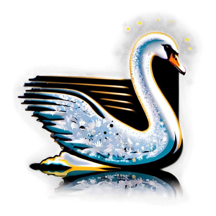 Sparkling Swan In Light Png 06262024 PNG