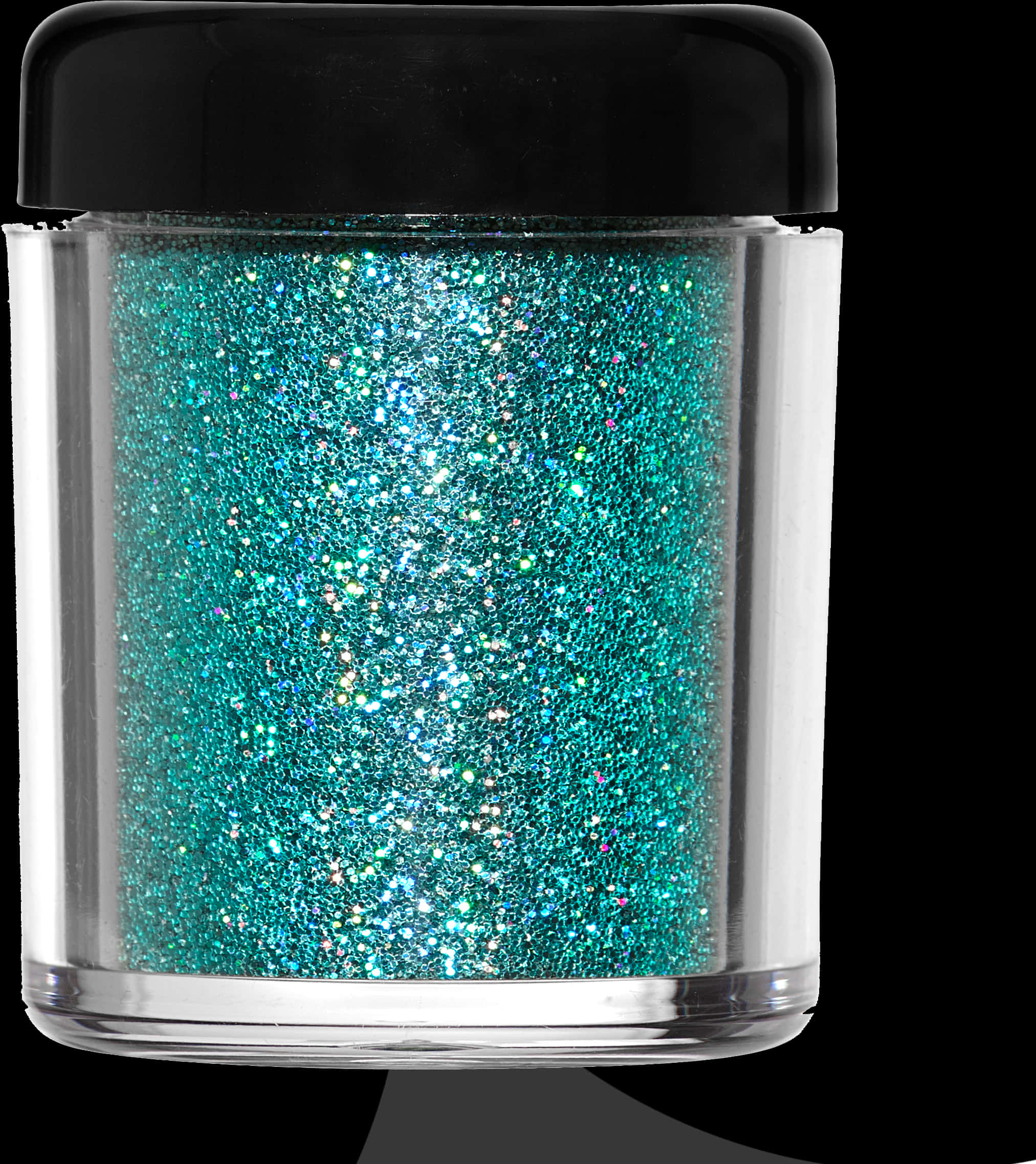 Sparkling Teal Glitter Jar PNG