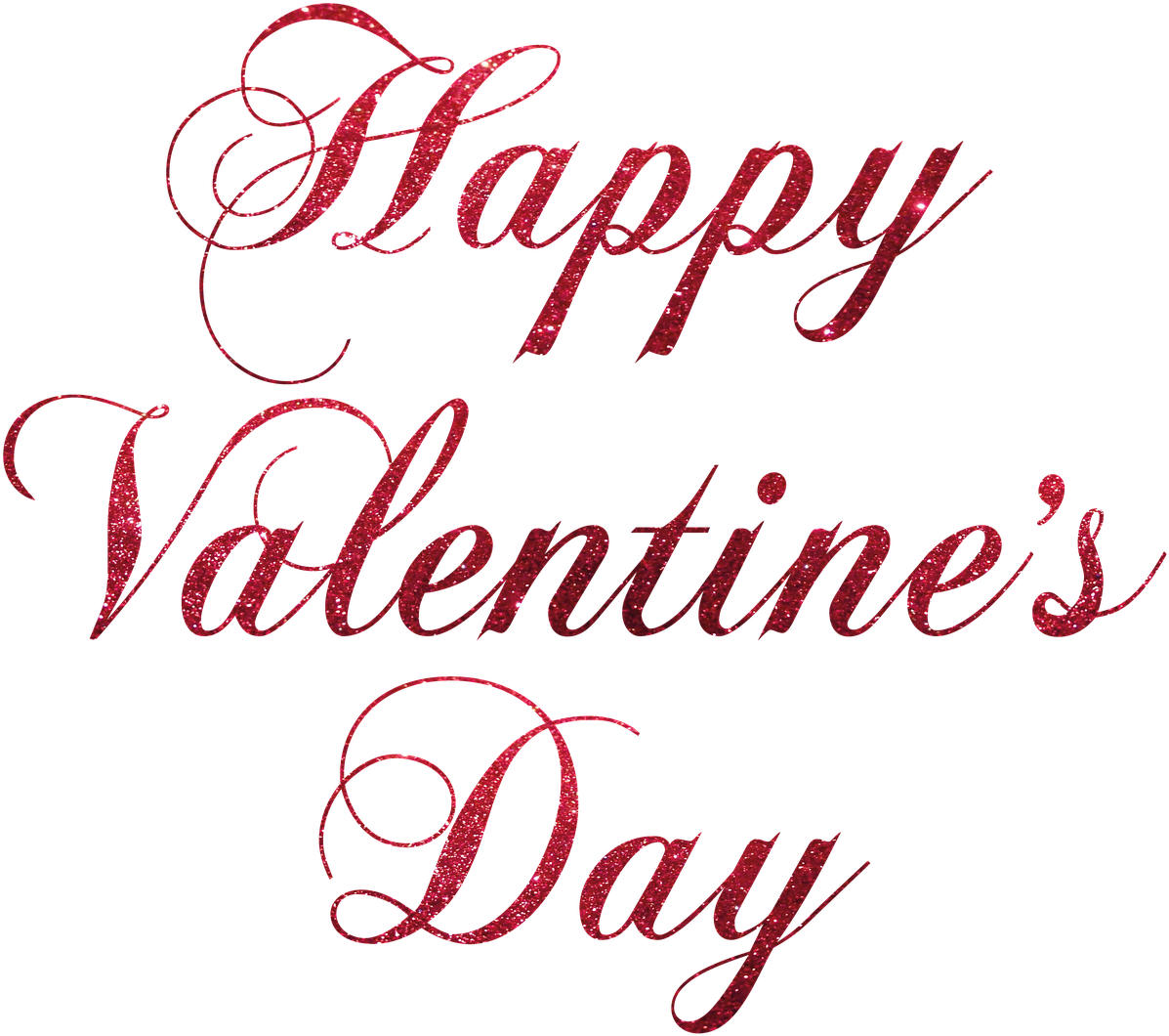 Sparkling Valentines Day Greeting PNG