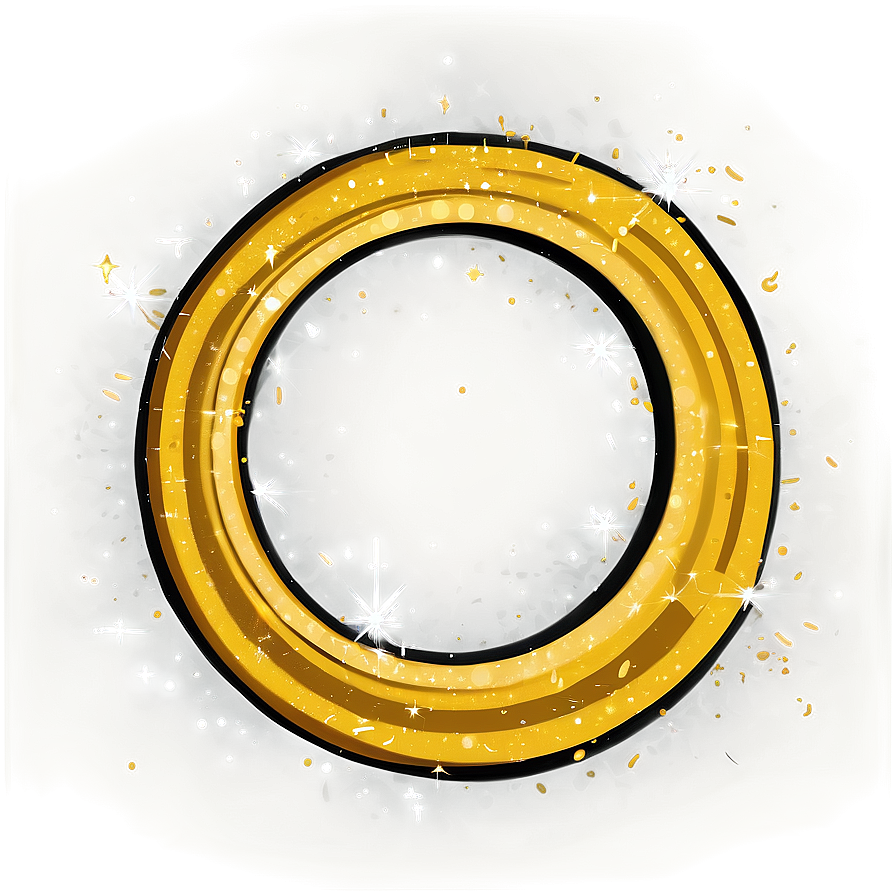 Sparkling Yellow Circle Perspective Png 8 PNG