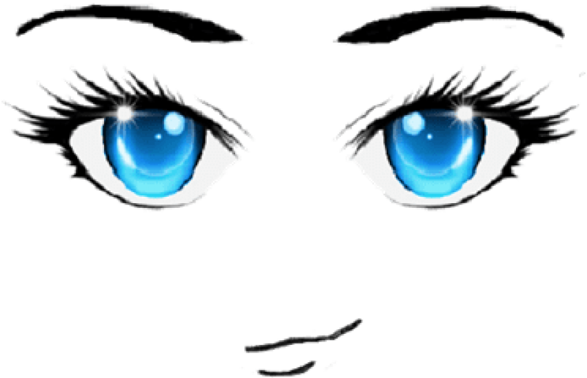 Sparkling_ Blue_ Eyes_ Roblox_ Face PNG