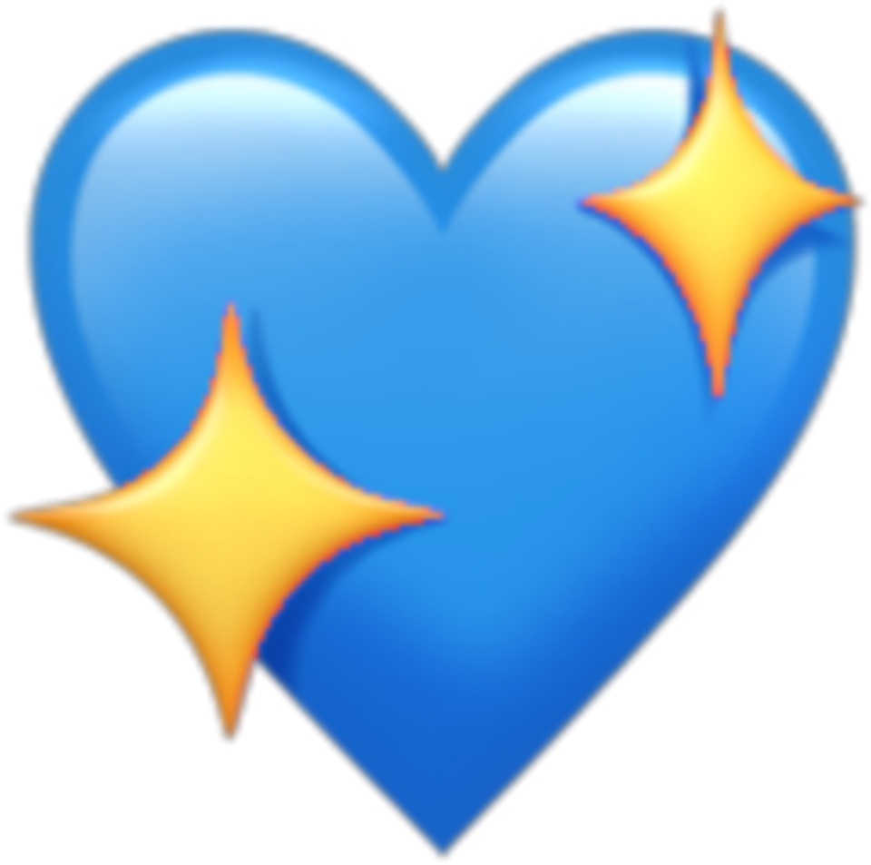 Sparkling_ Blue_ Heart_ Emoji PNG
