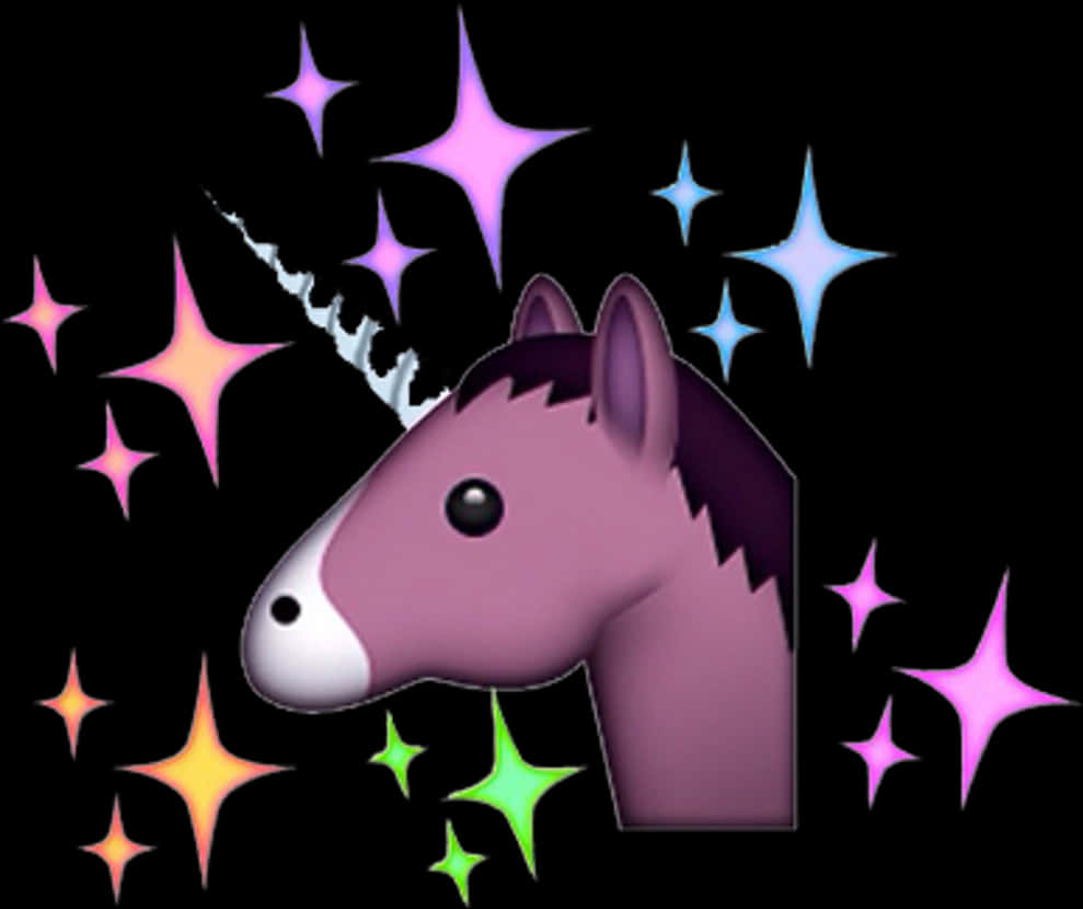 Sparkling_ Unicorn_ Emoji PNG