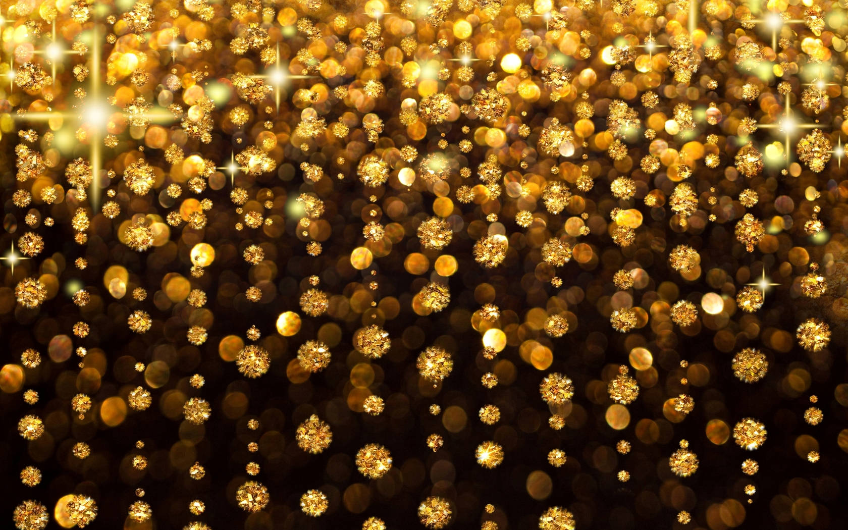 Sparkly Gold Rain Effects Wallpaper