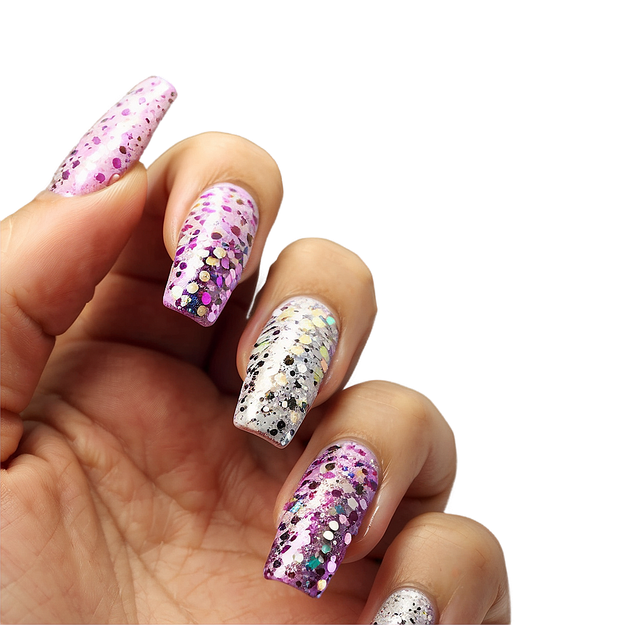 Sparkly Acrylic Nails Designs Png Jfd59 PNG