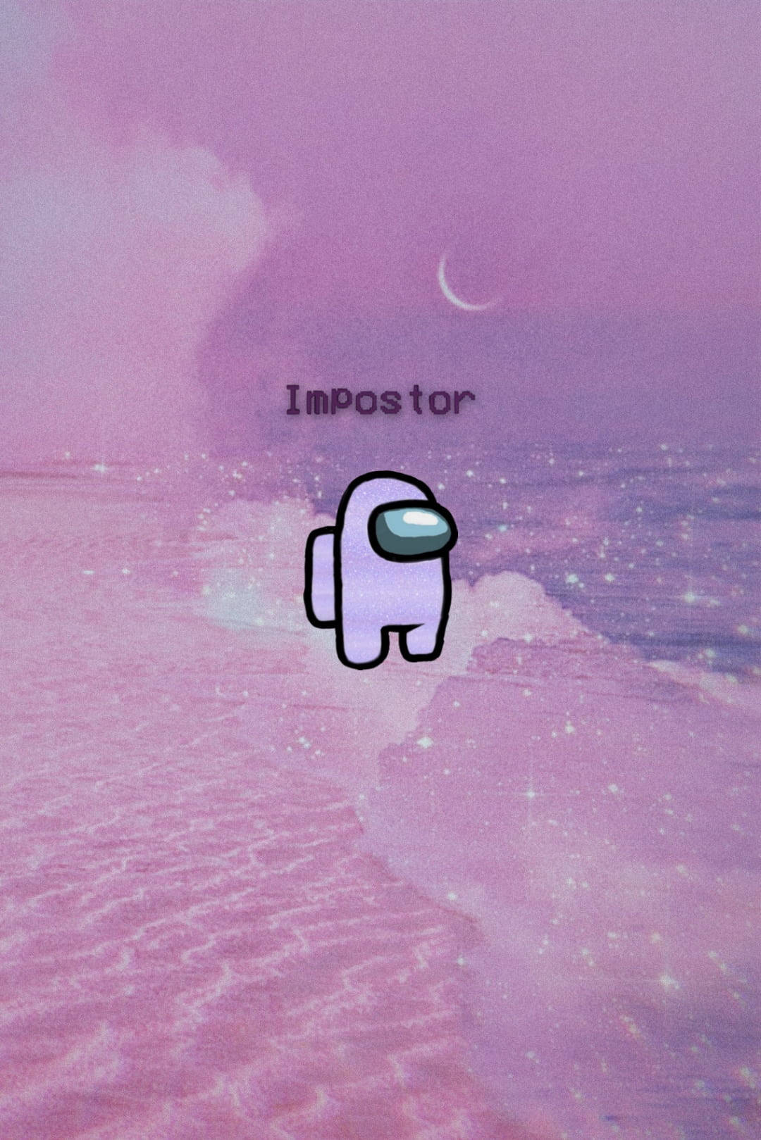 Sparkly Among Us Impostor Wallpaper