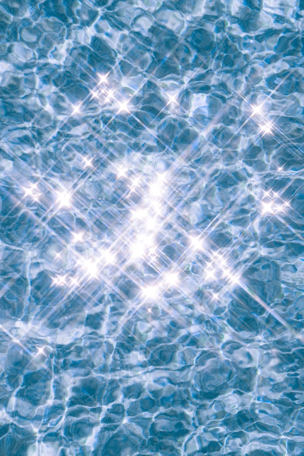 Sparkly Blue Background In Water Surface