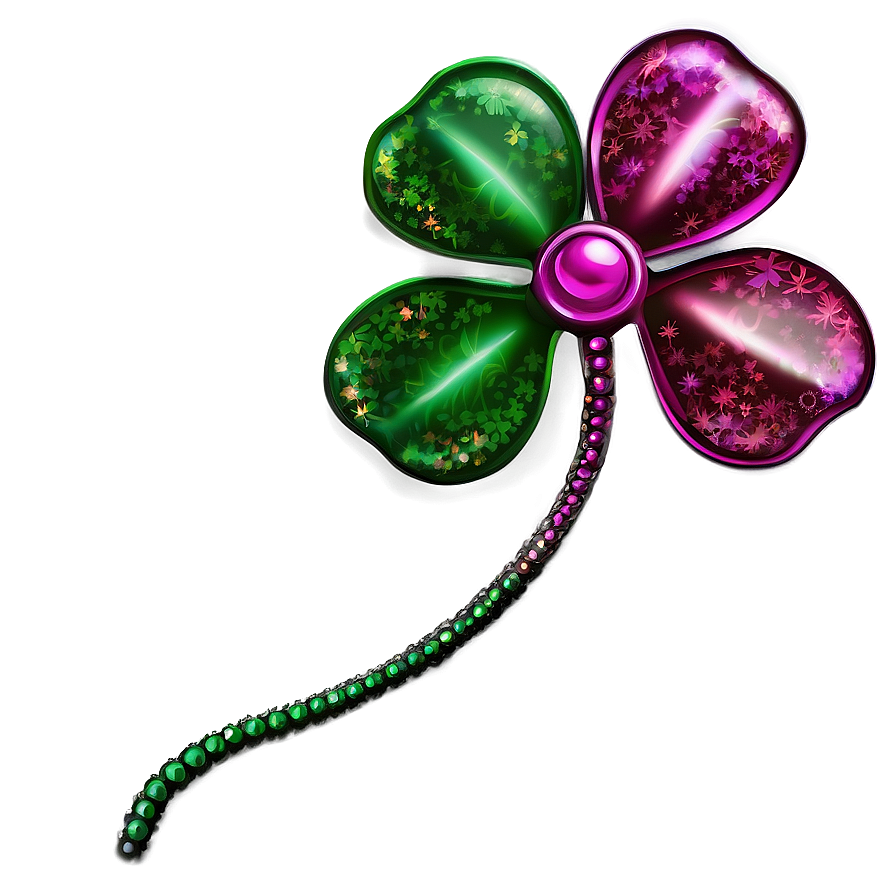 Sparkly Four Leaf Clover Png Tro PNG