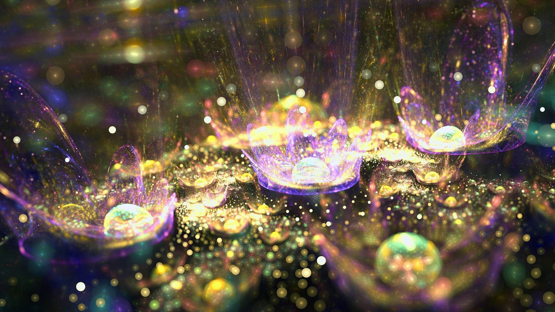 Sparkly And Gleaming Bubbles Wallpaper