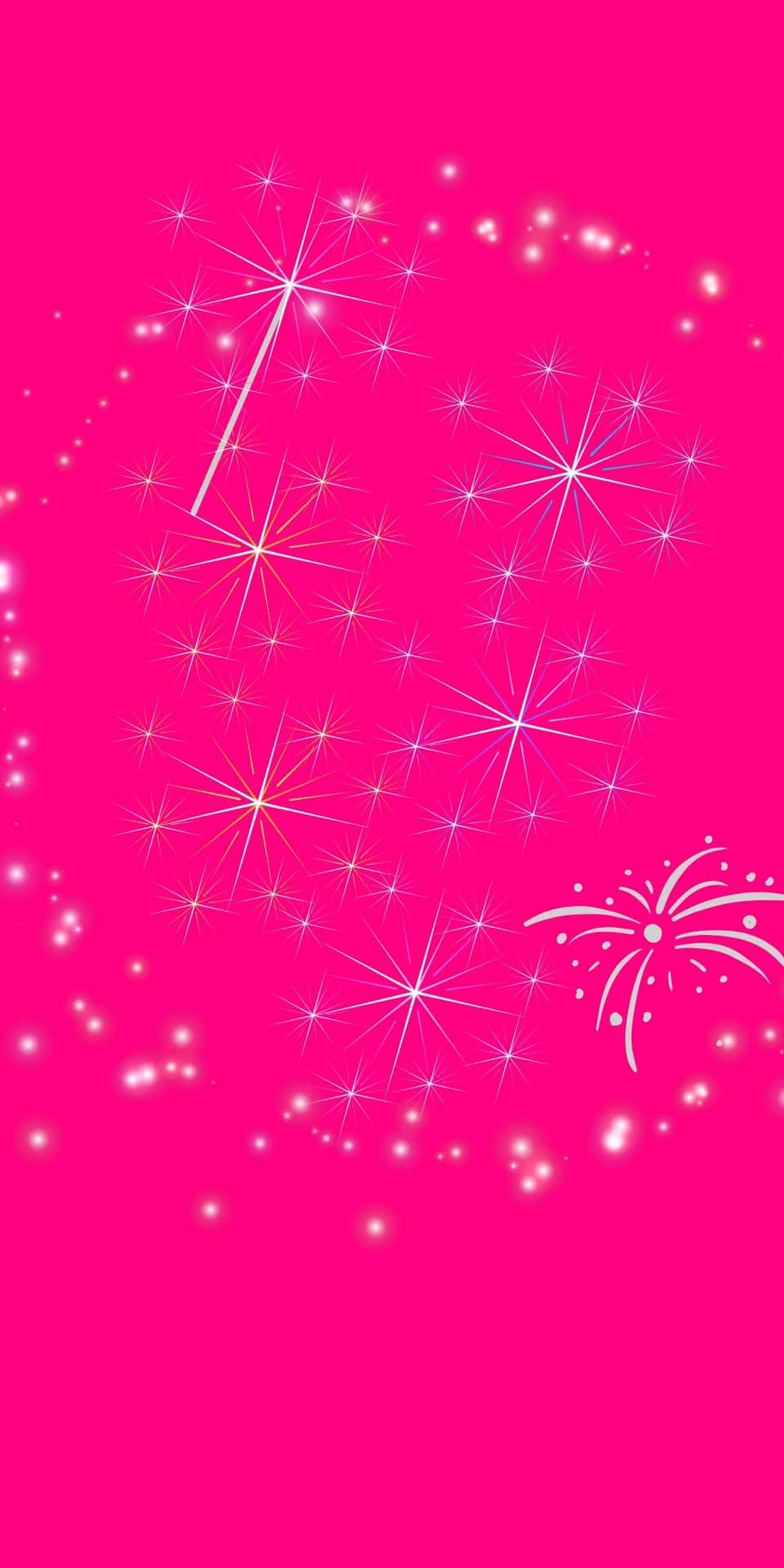 Sparkly Pink Fireworks Background