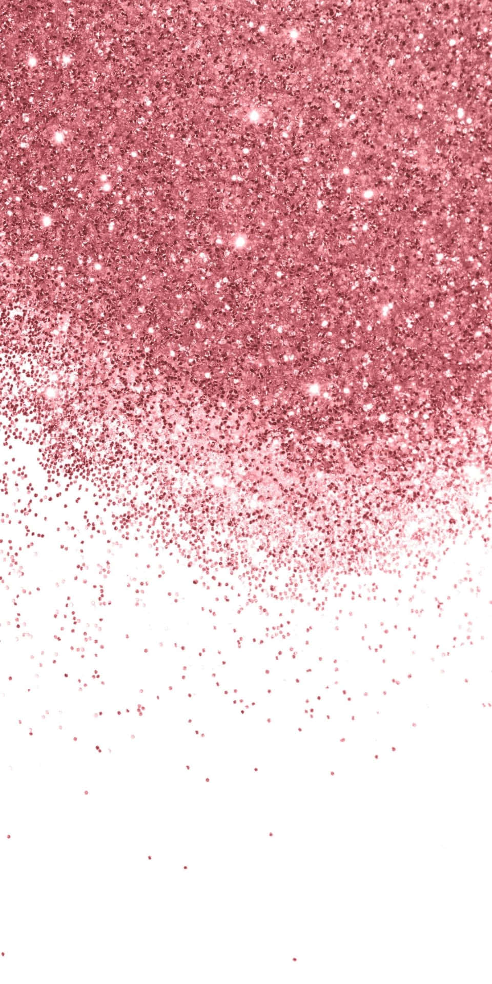 Sparkly Pink Powder On White Surface Background