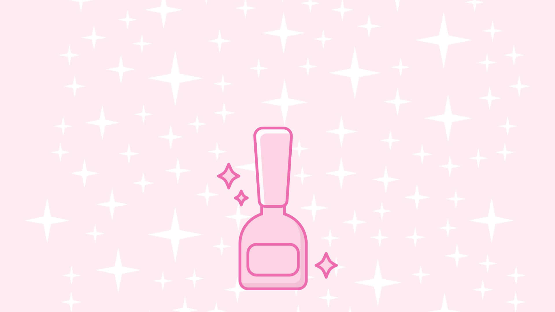 Flaske af neglelak glitrende rosa baggrund