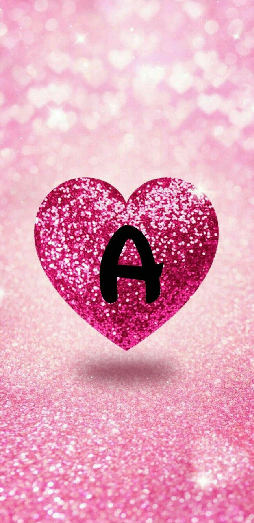 Sparkly Pink Capital Alphabet Letter A Wallpaper