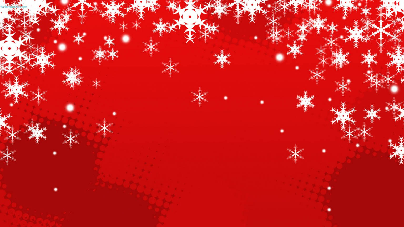Sparkly Snowflakes Red Christmas Background