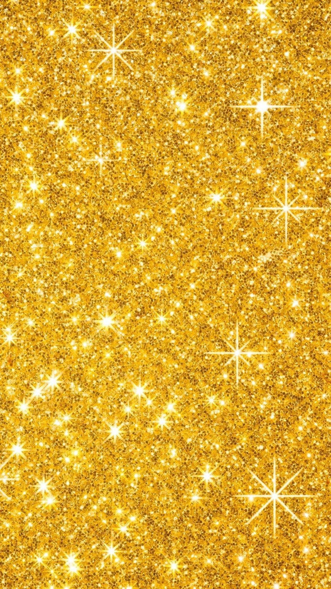 Sparkly Gold Glitter iPhone Wallpaper