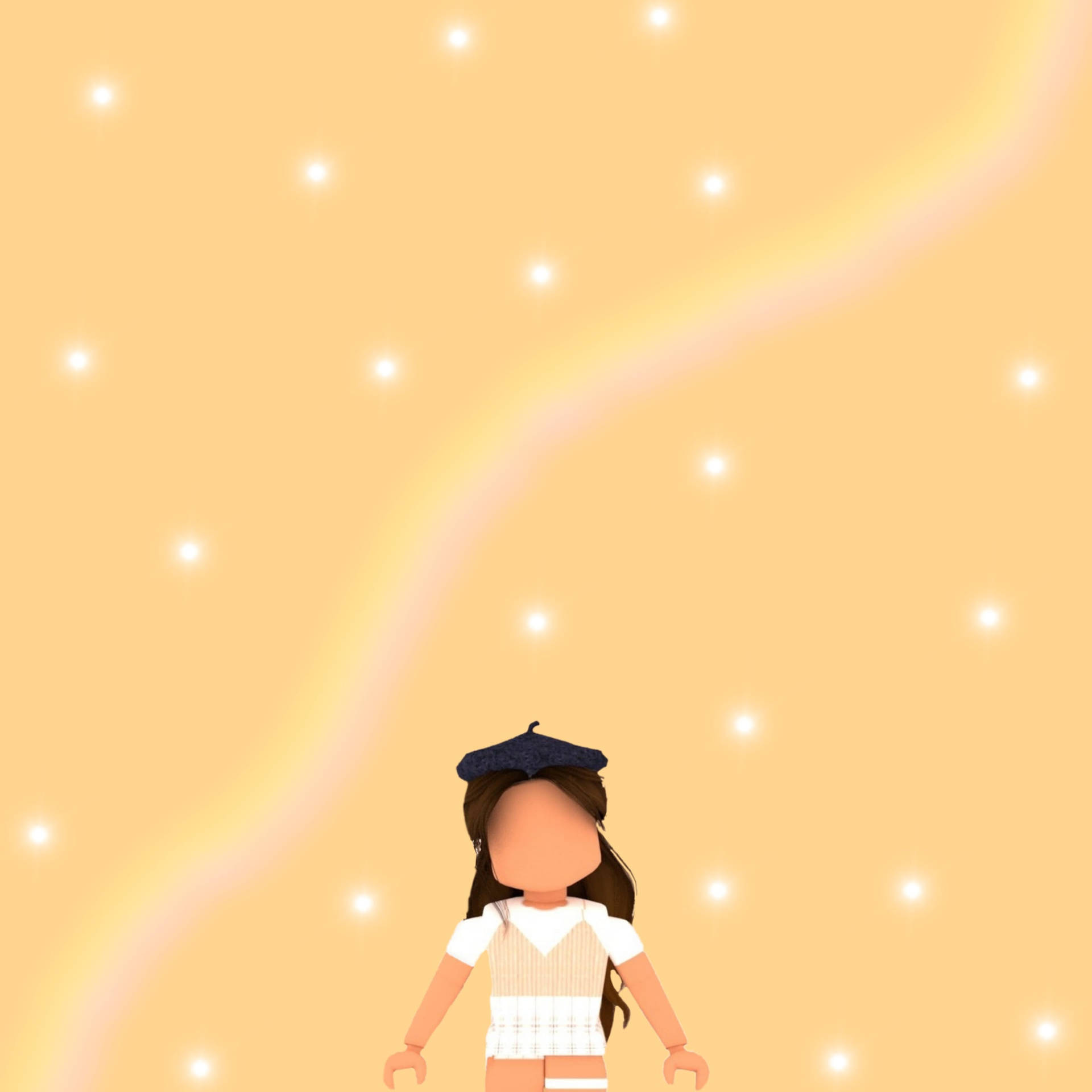 Sparkly Yellow Girl Roblox Character Wallpaper