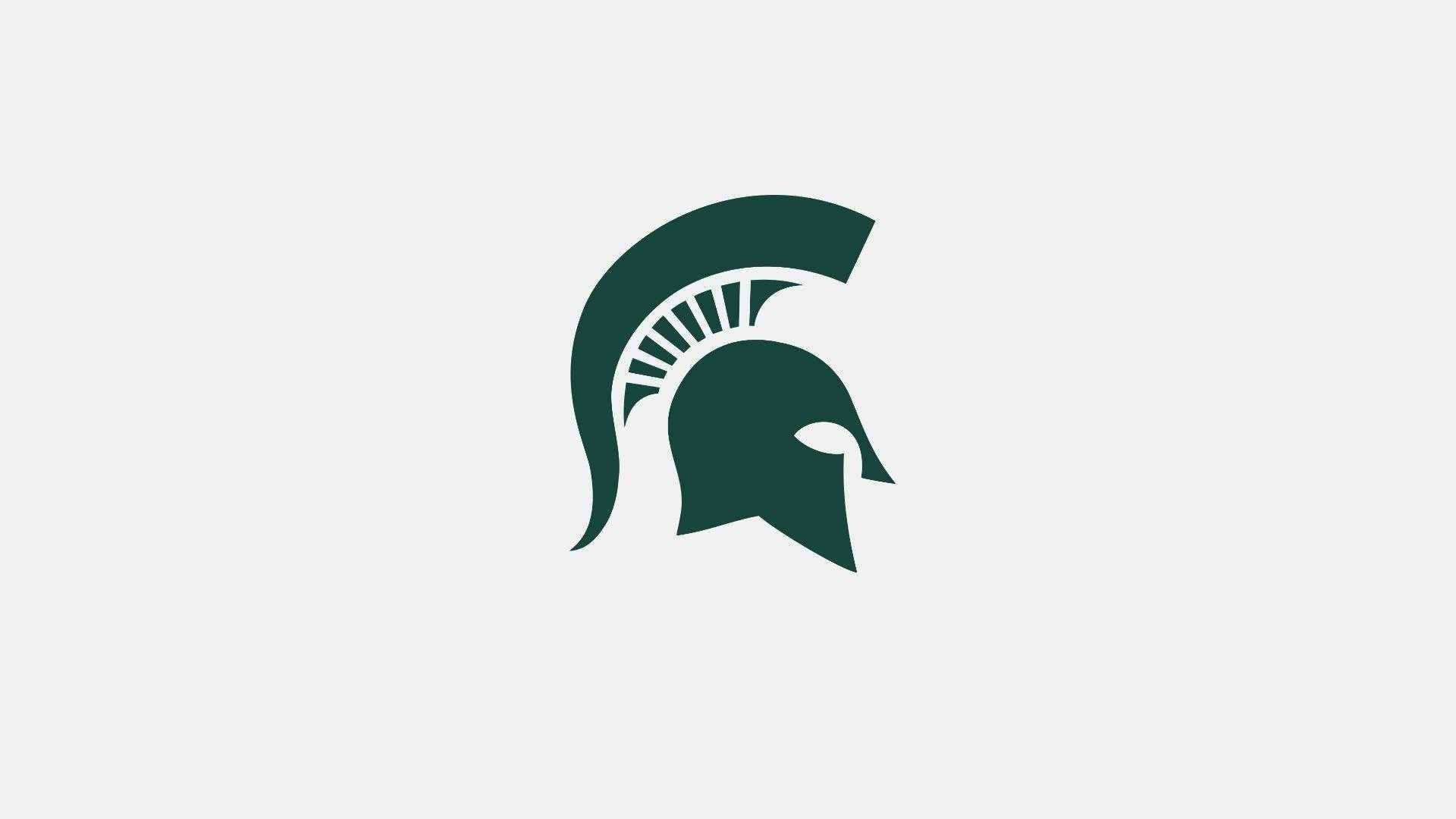 Spartaner Logo Michigan State University Enkel Moderne Tapet Wallpaper