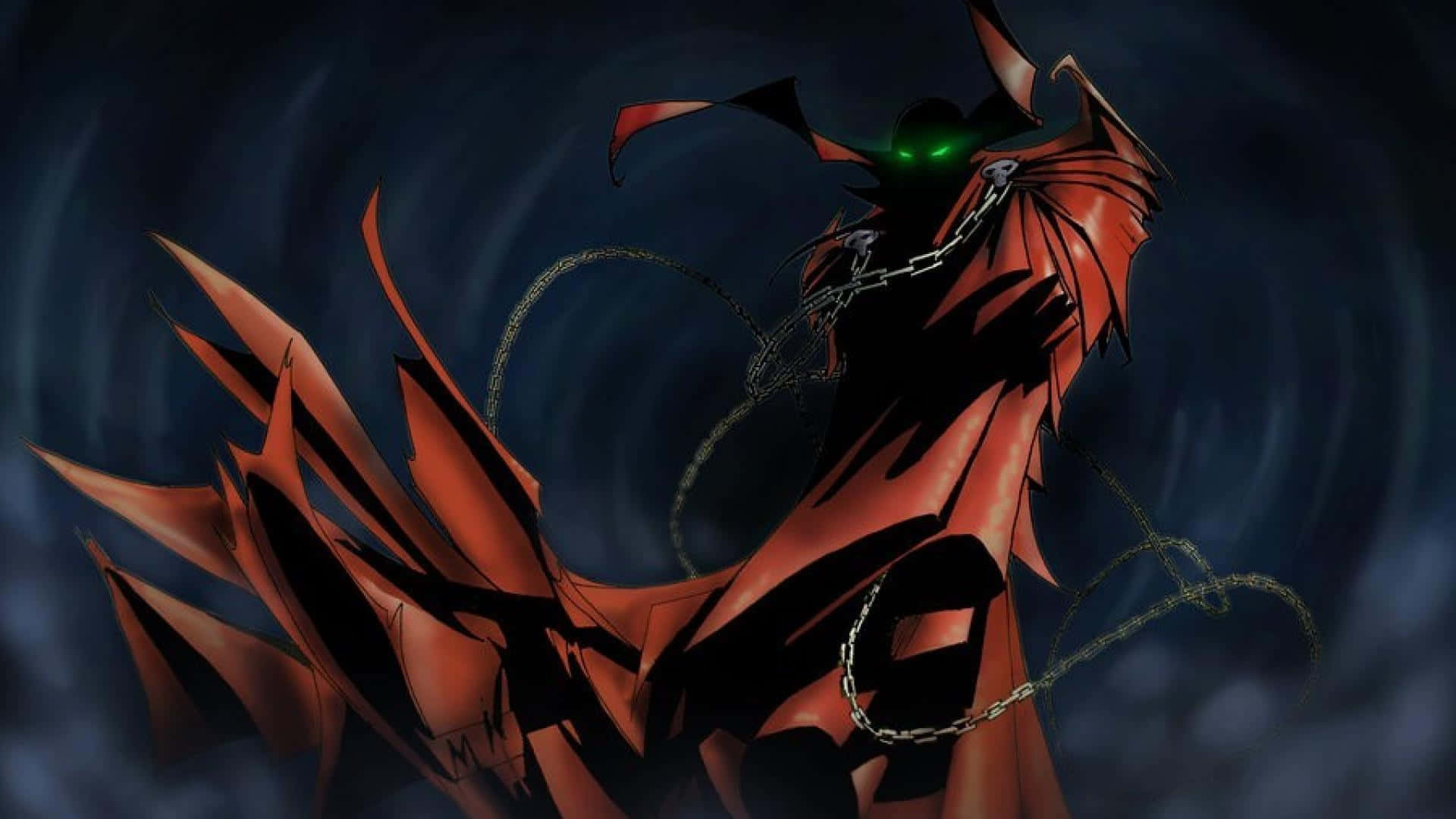 Spawn Red High-Collared Cape HD Wallpaper